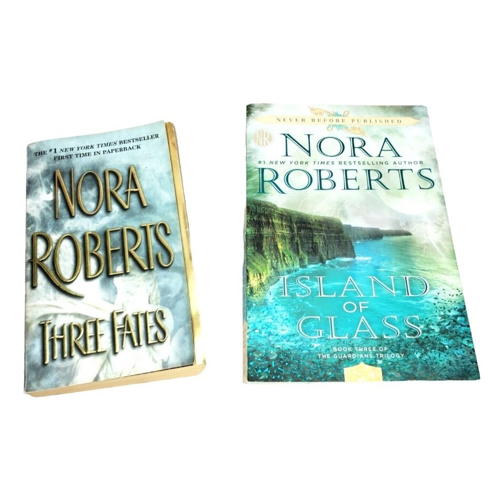 Nora Roberts Three Fates & Island Of Glass Paper Back Books